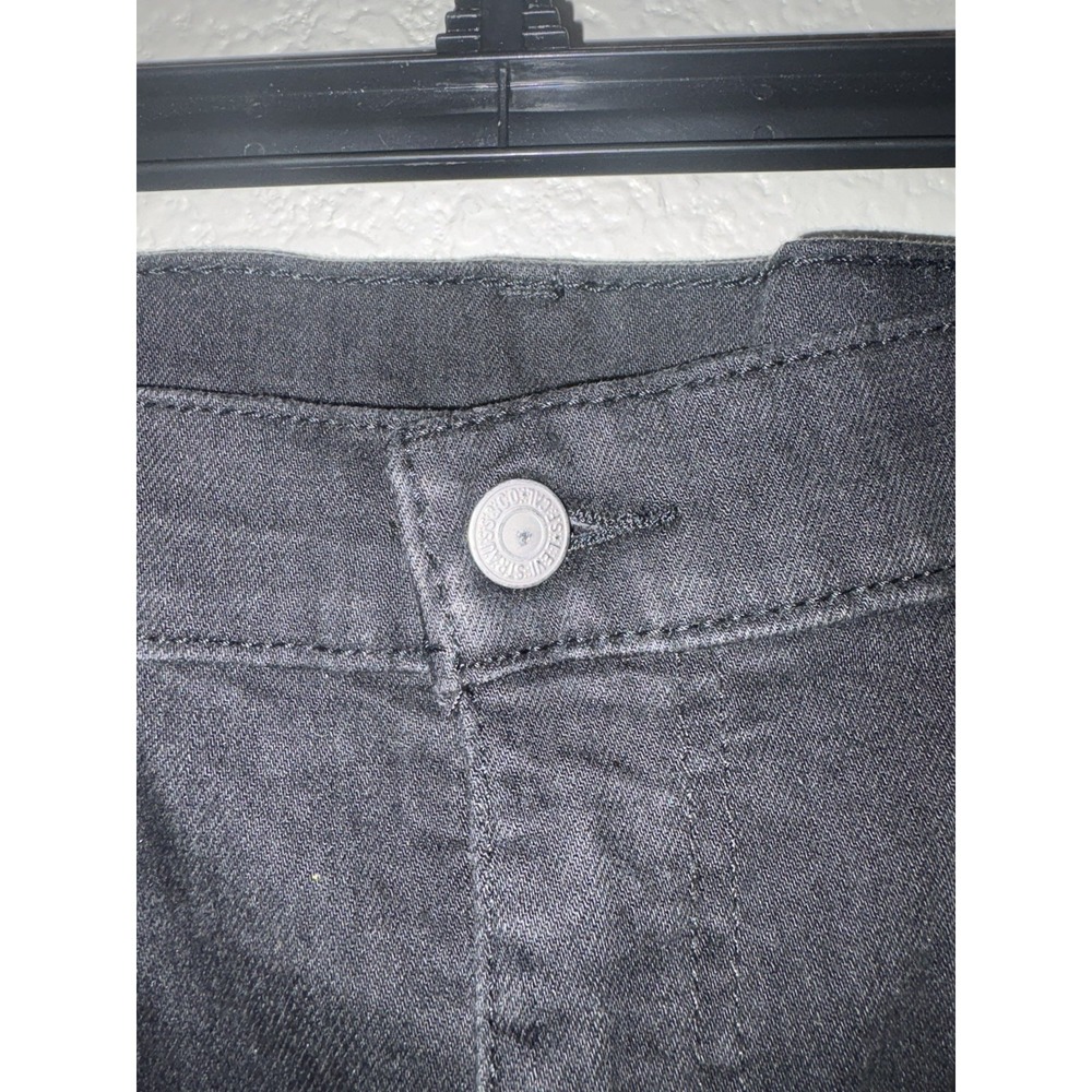 Levis 512 Jeans Mens 38x30 Black Distressed Stretch Denim - Picture 3 of 12